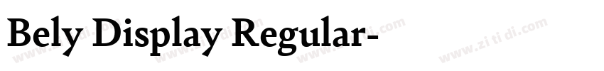 Bely Display Regular字体转换